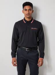 Polo mâneci lungi mâneci lungi negru CAMBERABERO bărbat