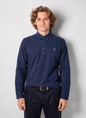 Polo mâneci lungi mâneci lungi albastru CAMBERABERO bărbat