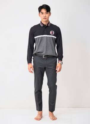 Polo mâneci lungi mâneci lungi gri CAMBERABERO bărbat
