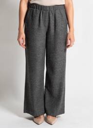 Pantalon larg buzunare mărime normală gri C'EST BEAU LA VIE femeie