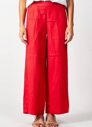 Pantalon larg țesătură crep mărime normală roșu STREET ONE femeie