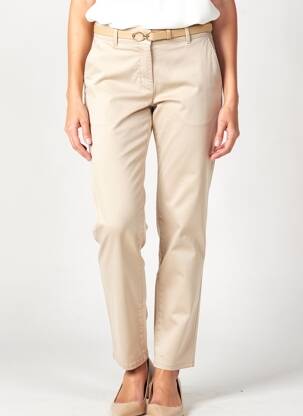 Pantalon chino țesătură poplin mărime normală bej BETTY BARCLAY femeie