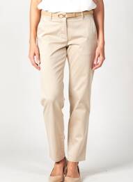 Pantalon chino țesătură poplin mărime normală bej BETTY BARCLAY femeie