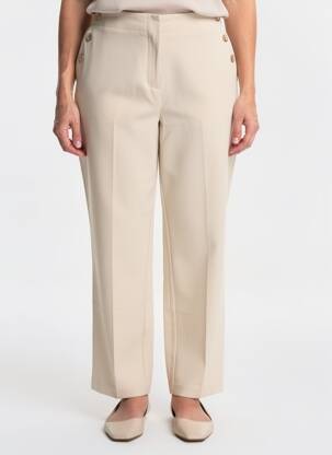 Pantalon drept elasticitate mărime normală bej JULIE GUERLANDE femeie