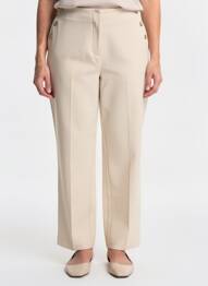 Pantalon drept elasticitate mărime normală bej JULIE GUERLANDE femeie