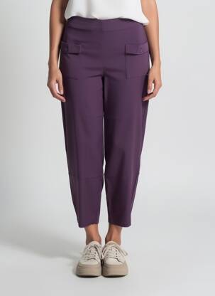 Pantalon 7/8 elasticitate mărime normală violet MALOKA femeie