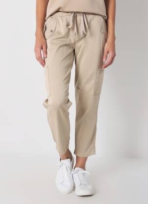 Pantalon 7/8 elasticitate mărime normală bej STREET ONE femeie