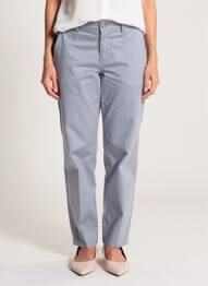Pantalon chino țesătură poplin mărime normală albastru STREET ONE femeie