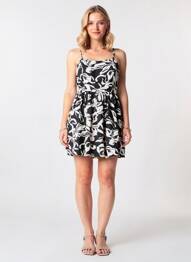 Rochie scurtă croială cambrată bretele subțiri negru H&M femeie