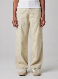 Pantalon drept țesătură crep mărime normală verde H&M femeie
