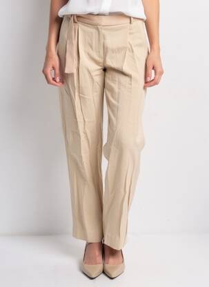 Pantalon drept elasticitate mărime normală bej SESSUN femeie