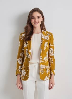 Sacou manșete cu nasturi verde H&M femeie