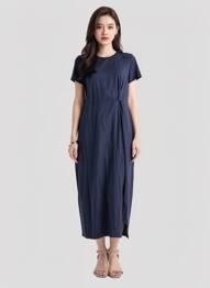 Rochie lungă mâneci lungi mâneci lungi albastru VERO MODA femeie