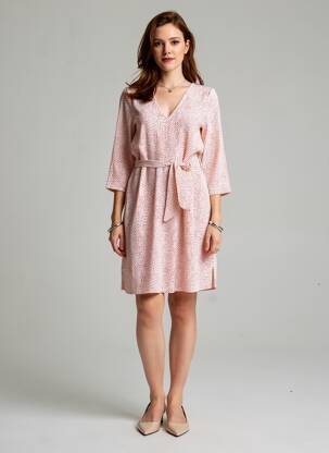 Rochie scurtă croială fluidă mâneci 3/4 roșu VERO MODA femeie