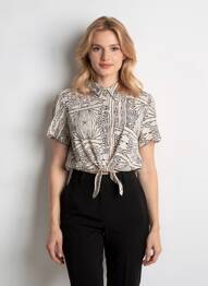 Cămașă țesătură crep mâneci scurte bej VERO MODA femeie