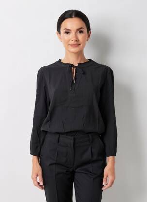 Bluză guler rotund mâneci 3/4 negru STREET ONE femeie