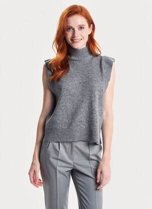 Pulover croială dreaptă fără mâneci gri VERO MODA femeie