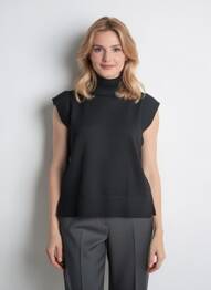 Pulover croială dreaptă fără mâneci negru VERO MODA femeie