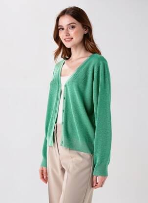 Vestă cu mâneci scurte croială dreaptă verde VERO MODA femeie