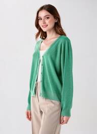 Vestă cu mâneci scurte închidere cu nasturi pe față verde VERO MODA femeie