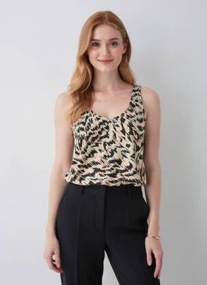 Top elasticitate fără mâneci bej VERO MODA femeie