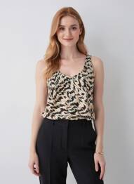 Top țesătură jersey fără mâneci bej VERO MODA femeie