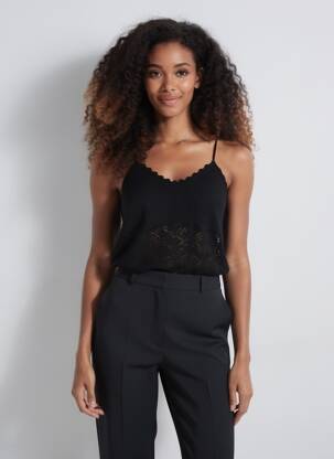 Top elasticitate bretele subțiri negru VERO MODA femeie