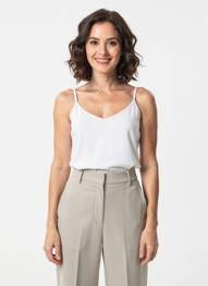 Tricou guler în v bretele subțiri gri STREET ONE femeie