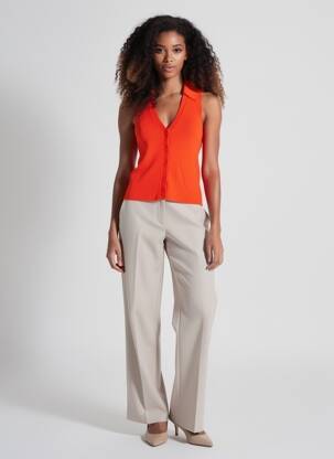 Top țesătură jersey fără mâneci roșu VERO MODA femeie