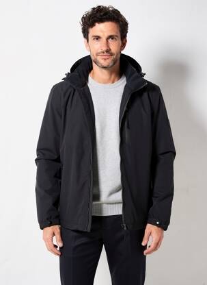 Parka finisaj interior dublat cu glugă negru DAYTONA bărbat