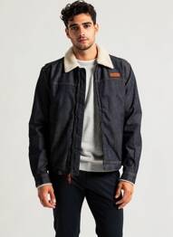 Jachete casual manșete cu nasturi și deschidere albastru IRON AND RESIN bărbat
