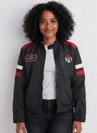 Geacă țesătură impermeabilă negru DAYTONA femeie