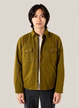 Jachete casual croială dreaptă verde IRON AND RESIN bărbat