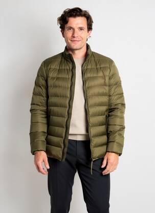 Geacă matlasată mâneci lungi fără glugă verde DAYTONA bărbat