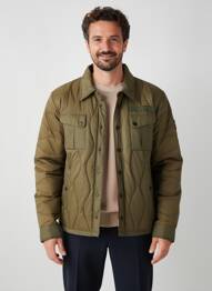 Geacă matlasată mâneci lungi fără glugă verde DAYTONA bărbat