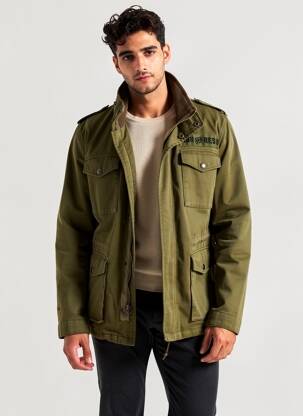 Parka mâneci lungi cu glugă verde IRON AND RESIN bărbat