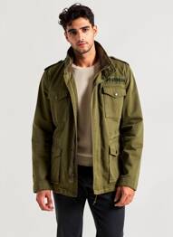 Parka mâneci lungi cu glugă verde IRON AND RESIN bărbat