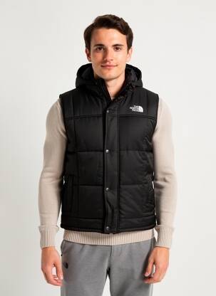 Geacă matlasată buzunare cu glugă negru IRON AND RESIN bărbat