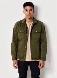 Jachete casual închidere cu nasturi pe față verde IRON AND RESIN bărbat