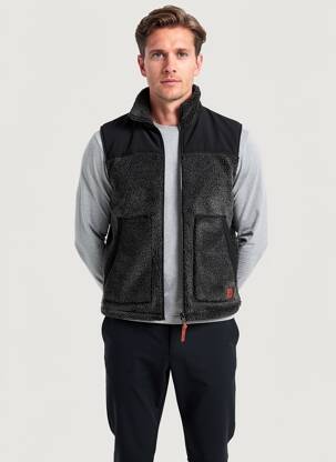 Vestă fără mâneci căptușeală negru IRON AND RESIN bărbat