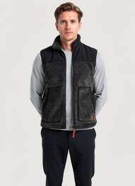 Vestă fără mâneci căptușeală negru IRON AND RESIN bărbat