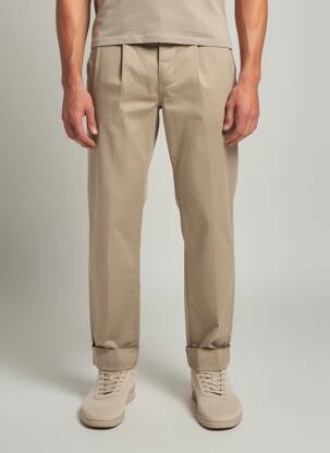 Pantalon chino închidere cu fermoar sub clapetă cu cârlig mărime normală verde IMPERIAL bărbat
