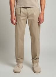 Pantalon chino închidere cu fermoar sub clapetă cu cârlig mărime normală verde IMPERIAL bărbat