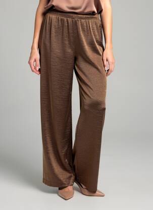 Pantalon larg croială fluidă mărime normală maro IMPERIAL femeie