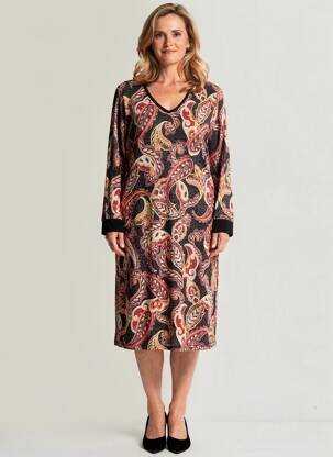 Rochie midi mâneci 3/4 mâneci 3/4 negru TELMAIL femeie