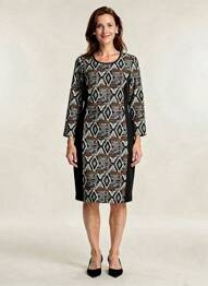 Rochie midi mâneci 3/4 mâneci 3/4 negru TELMAIL femeie