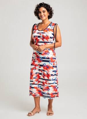 Rochie midi fără mâneci fără mâneci albastru SAINT CHARLES femeie