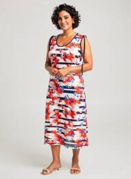 Rochie midi fără mâneci fără mâneci albastru SAINT CHARLES femeie