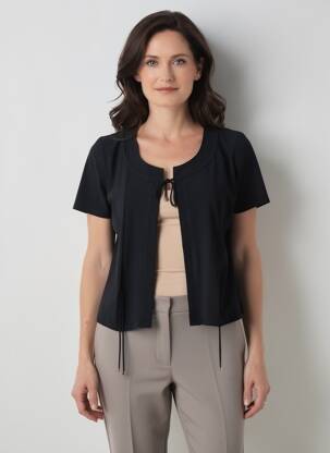 Jachete casual guler rotund negru JEAN DELFIN femeie