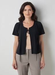 Jachete casual guler rotund negru JEAN DELFIN femeie